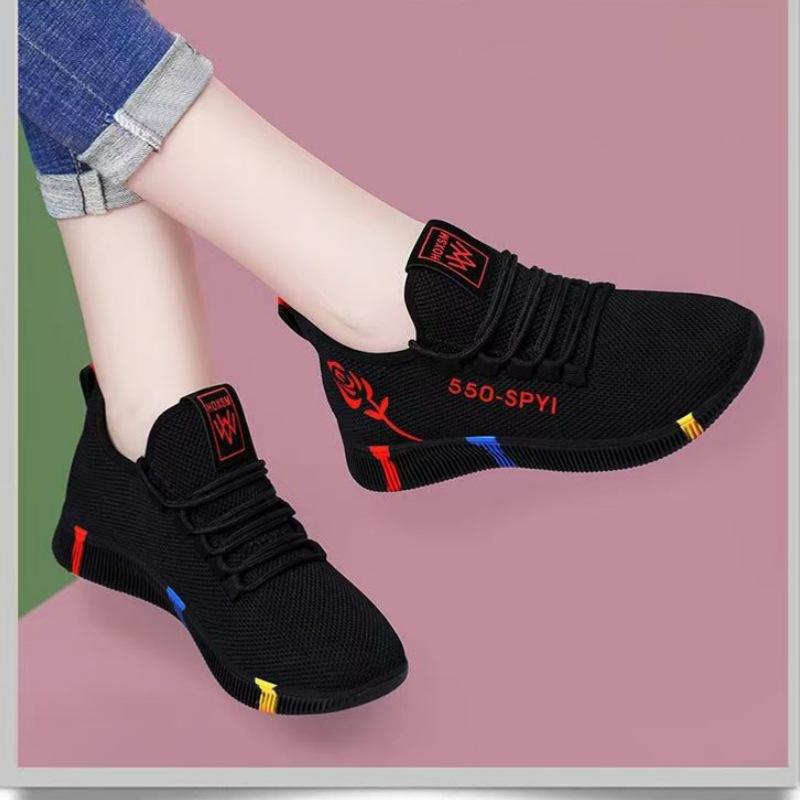 New Cloth Shoes Walking Shoes Soft Sole Non-slip Mother Sports Shoes Breathable Mesh Shoes Casual Shoes