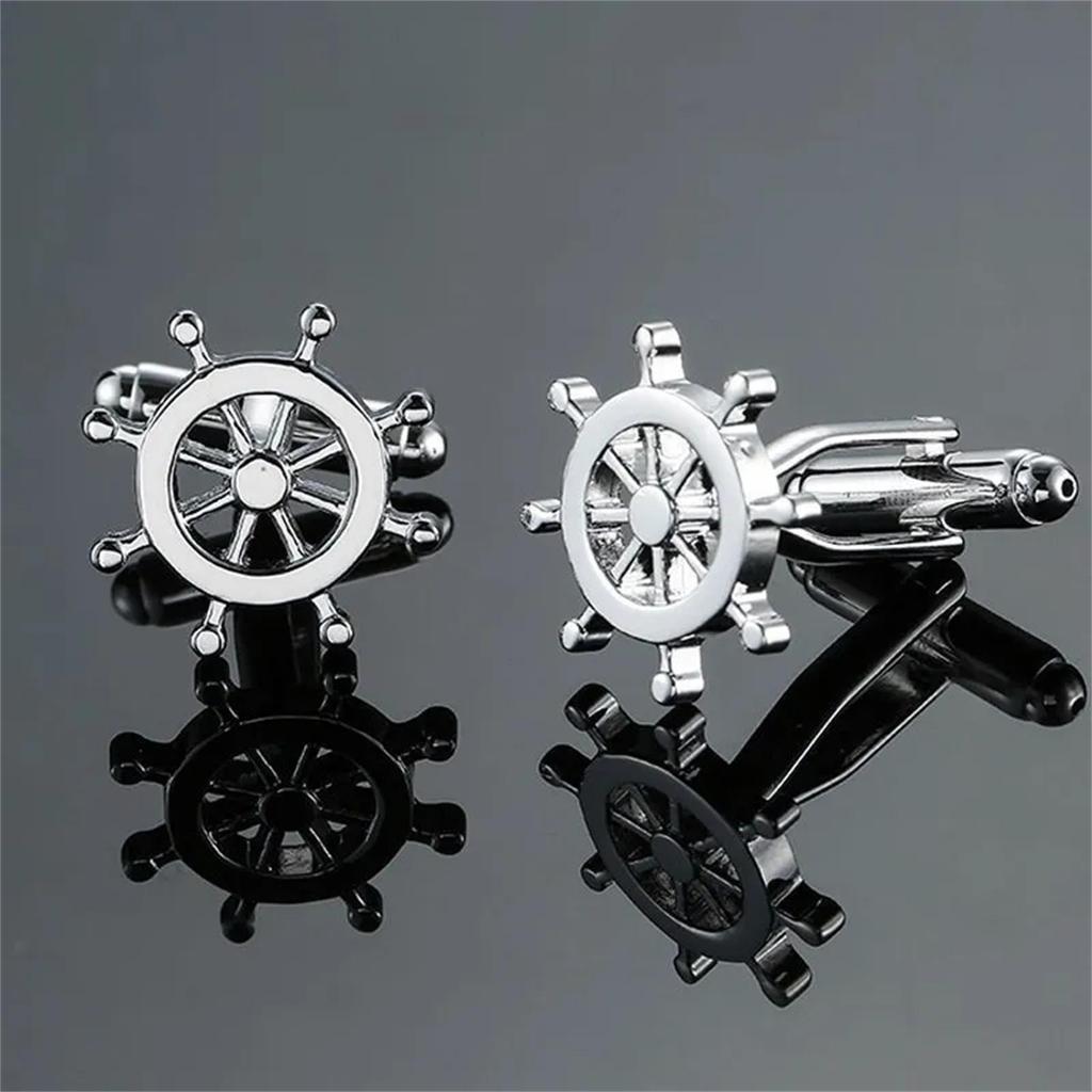 Creative New Men's Nautical, Ship's Wheel, French, Shirt