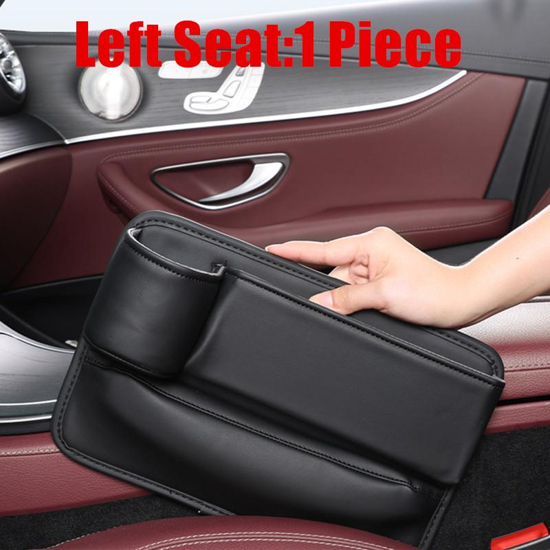 Pu Leather Car Seat Gap Organizer Console Side Storage Box with Cup Holder Car Interior Accessories Pu Leather Car Seat Gap Orga
