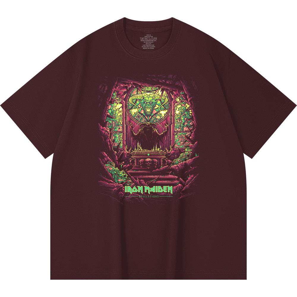 T-shirt Heavy Metal 100% Cotone 230 Gsm Stampa Band Rock Musica Popolare Unisex T-shirt Pesante in Cotone
