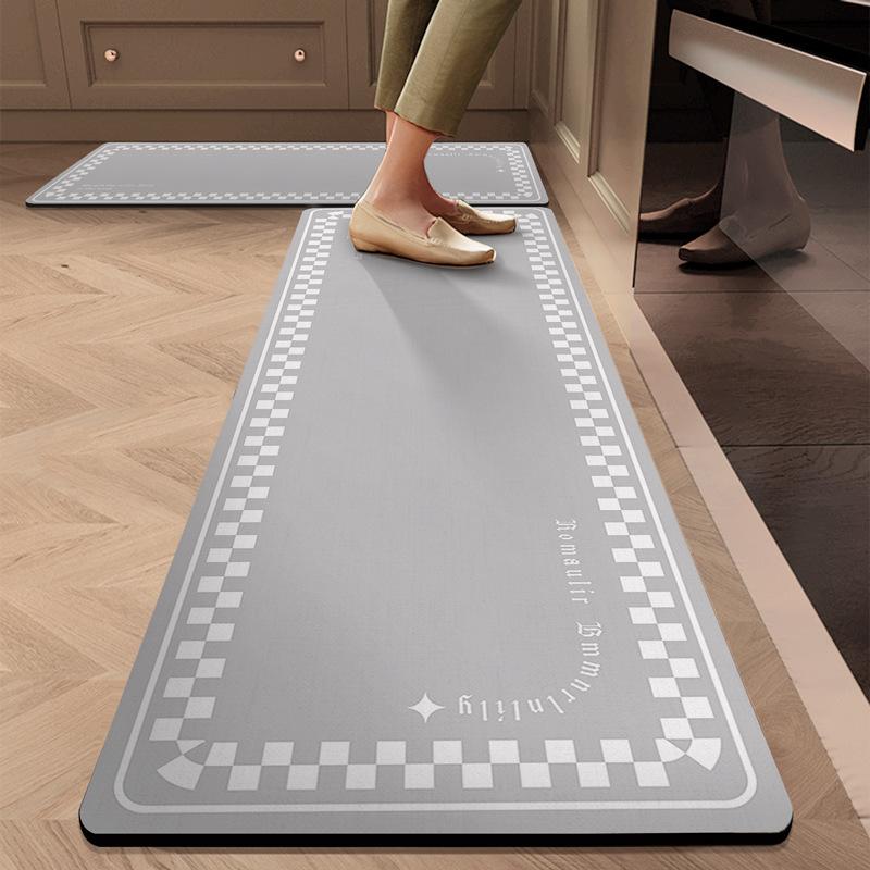 1/2pcs Simple Kitchen Floor Mat Home Long Absorbent Anti-Slip And Easy-To-Maintain Floor Mat Diatom Mud Carpet