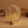 Moon Temple Ramadan Candlestick Eid Al-Fitr Luxury Style Eid Mubarak Candle Holder Gold Iron Metal Incense Burner