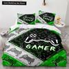 Game King Queen Duvet Cover 3D Black Game Handle Bedding Set for Kids Teens Boys Man Gamer Bedroom Decor Quilt Cover Pillowcase