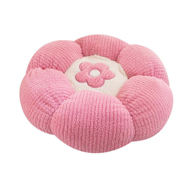 Flower Cushion Plush Pillow With Pp Cotton Fill For Home Lounge Decor