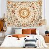 VIKAMA Boho Sunflower Tapestry Vintage Floral Mandala Wall Hanging for Bedroom Living Room Dorm Yoga Meditation Decor