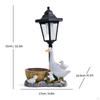 Garden Outdoor Statue Animal Figurine with Solar Lantern Gift Crafts Stylish Resin