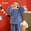 Fenteng Mädchen Flanell Prinzessinnen-Stil Pyjama-Set