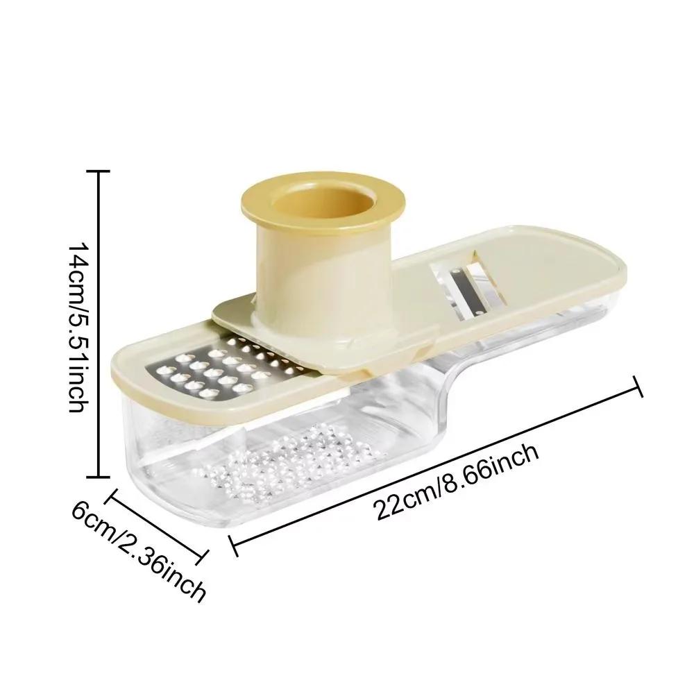 

Portable 3in1 Garlic Ginger Grinder Manual Mini Garlic Press Kitchen Gadget Garlic Grinder for Crushing Spices Herbs Garlic