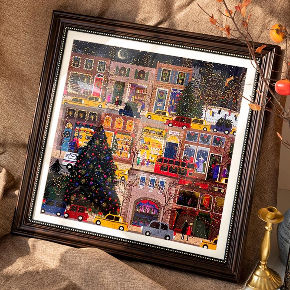 500dílné vánoční pouliční zimní noční puzzle Vzdělávací rodinné herní dekorace dárek pro děti