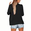 Women's Fashion Casual Solid Color T-Shirt Cotton Linen Long Sleeve Cardigan Loose Top