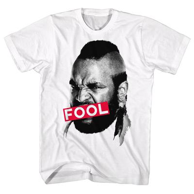 Herr. T-Shirt mit Aufschrift „T Fool“ in Weiß, Unisex