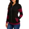 European & American Fall/Winter Hoodie - Thickened Ears Mid-Length Color-Block Hooded Cross-Border Sweatshirt