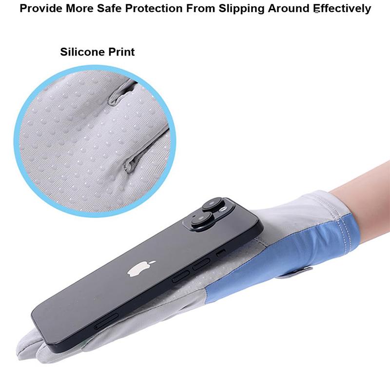 Summer Gloves Breathable Women Thin Ice Silk Cycling Driving Gloves Touch Screen Quick Dry Sunscreen Non-slip Riding Gloves