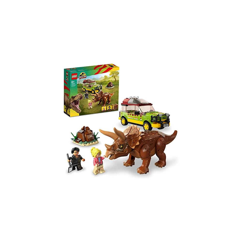 LEGO Jurassic World Triceratops Research Set 76959 Building Blocks Dinosaur Toy for Boys and Girls Age 8+