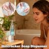 Nutcracker Christmas Soap Dispenser Refillable Festive Decor for Kitchen Bathroom Sink Counter Farmhouse Office Party Home Gift