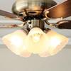 Retro American Chandelier Fan with LED Light for Living Room or Bedroom