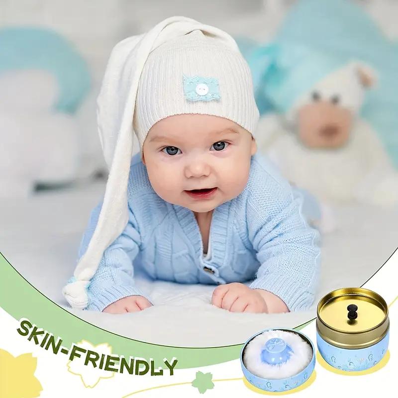 Puf și recipient portabil pentru pudră de bebeluși: Esențial de călătorie pentru pudră de curățat (Blendere și Bureți, Frumusețe și Îngrijire Personală)