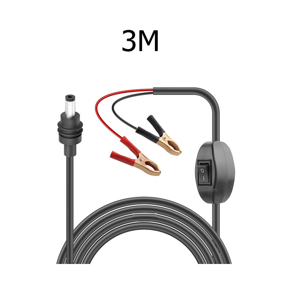 1/1/1m 11-18V Alligator Clip To DC Power Cable 16AWG Wire For Starlink Mini with Built-in Switch For Starlink Mini Accessories