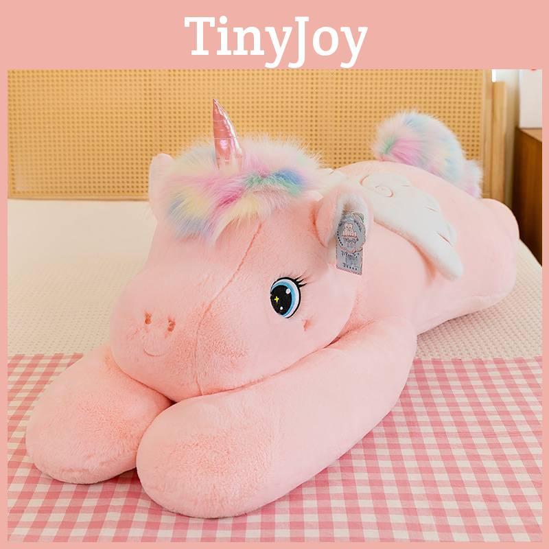 Stuffed Unicorn Plush Animal With Pp Cotton Filling For Kids Girls Decor Bedroom