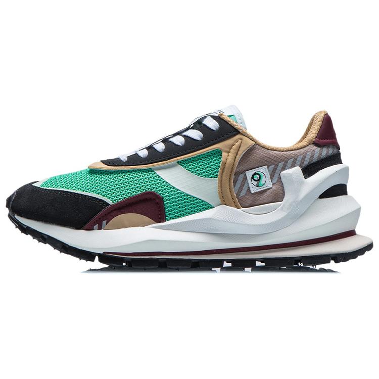 

new LiNing Fangyuan Eternal Running Shoes Women s Low Top Jade Frost Green/Black/Flower Mouse Brown 36