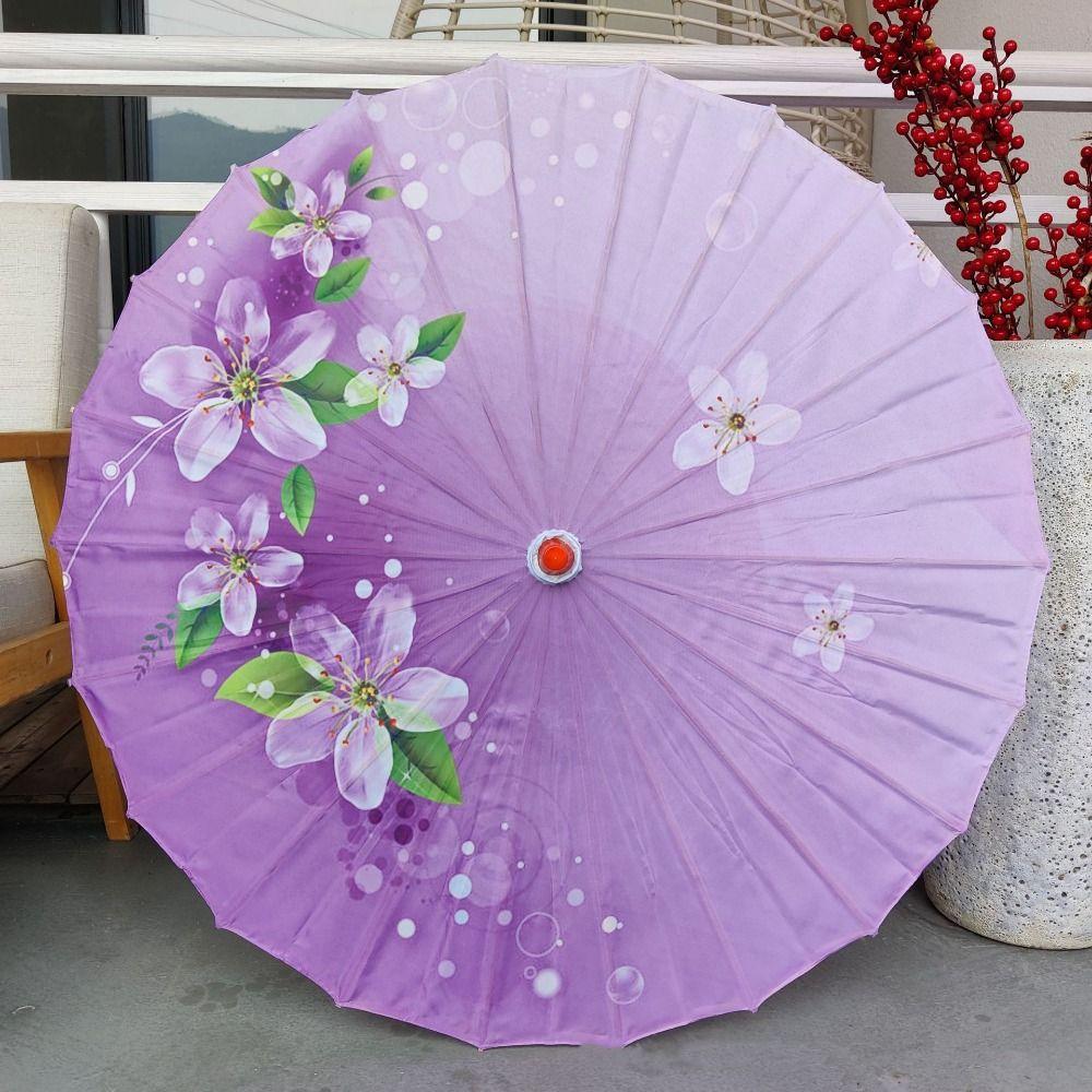 70 Cm Silk Cloth Women Umbrella Chinese Style Chinese Oil Paper Umbrella  Photograph Prop
