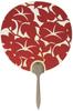 Shiomi Uchiwa 25 x 2102 Vēdeklis, Chiyo-me (Vienpusēji caurspīdīgs), 37cm, Sarkans,