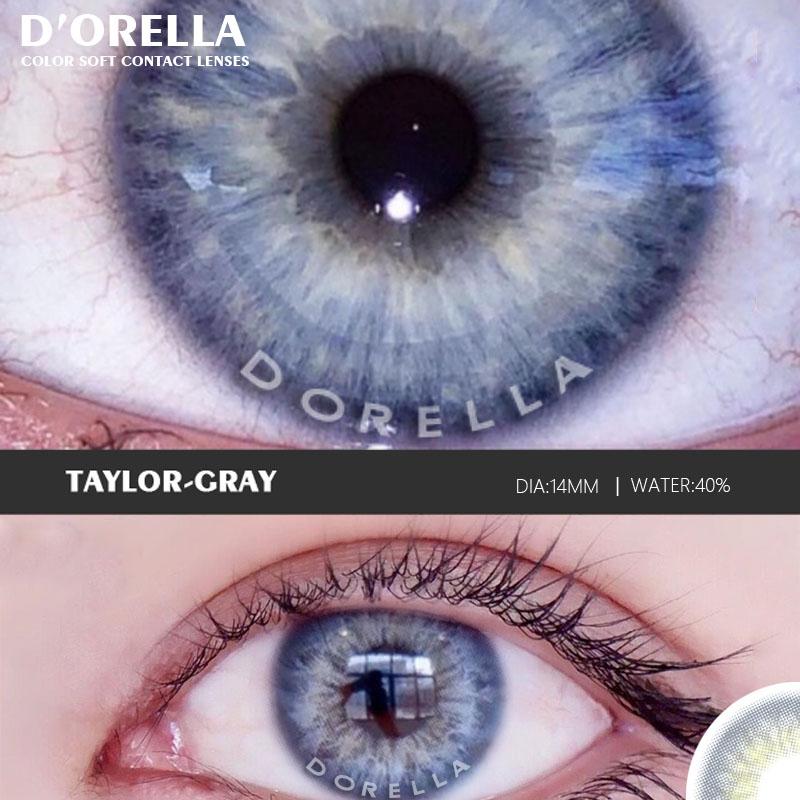 D'ORELLA 1 Paar (2 Stück) GEMSTONE farbige Kontaktlinsen für Augen, farbige Kontaktlinsen, schöne Pupillen-Augen-Make-up-Kontaktlinsen