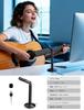 MillSO Masaüstü PC USB Mikrofon Dik Mikrofon Ses Alımı Her Yönlü Tip Ayarlanabilir Açı Online 1.2M 360° Toplantılar/Canlı Yayın İçin