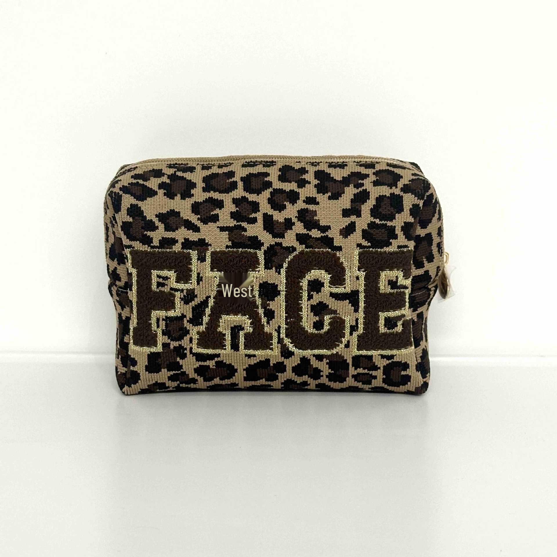 

Leopard/Solid Print Waterproof Makeup Bag - Ultralight, Portable Travel Organizer and Storage Wallet