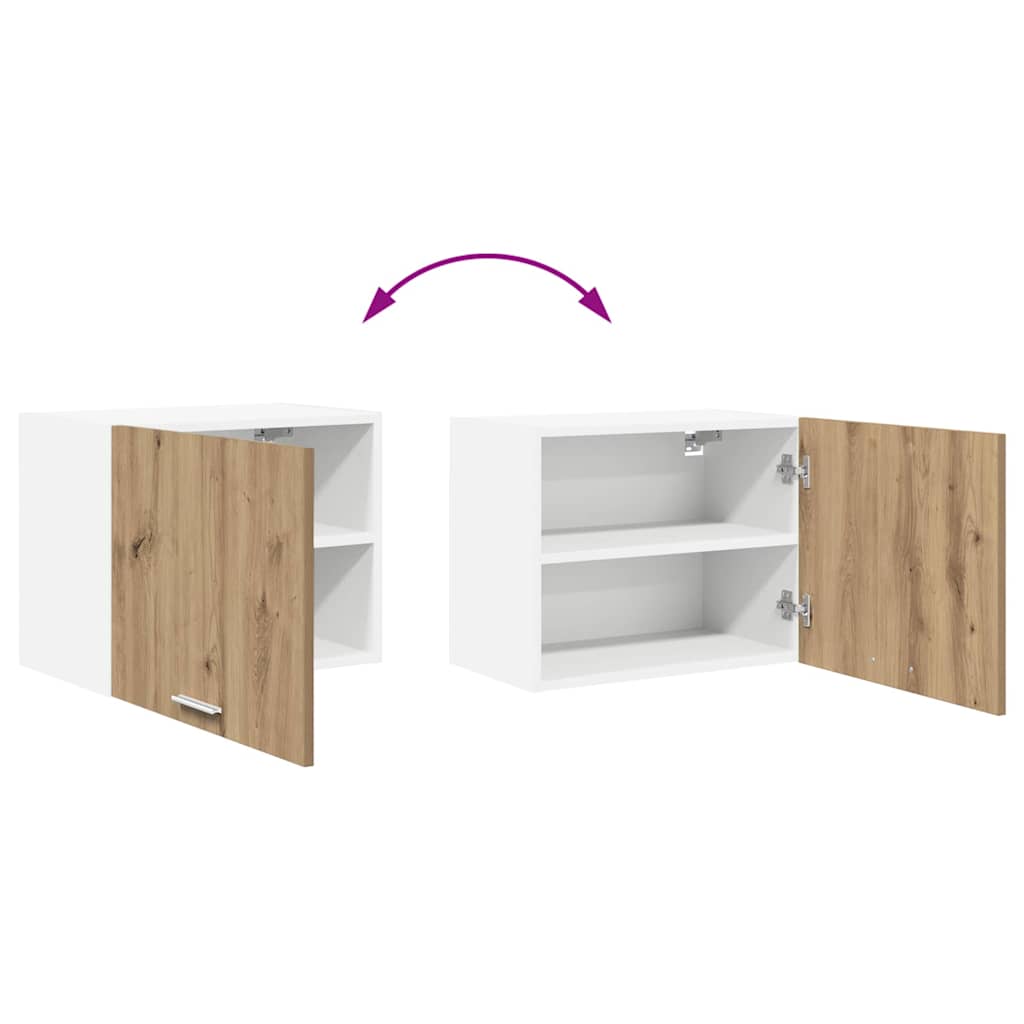 Wall Cabinet Artisan Oak and White 50 X 31 X 40 Cm