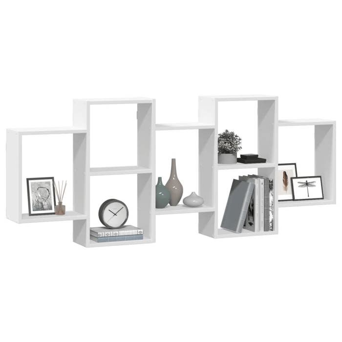 VidaXL Wall Shelf White 159x18x65 Cm Engineered Wood 853209