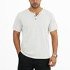 Men's Casual Button Breathable Short Sleeve T-Shirt Casual Top Casual Everyday Outfit