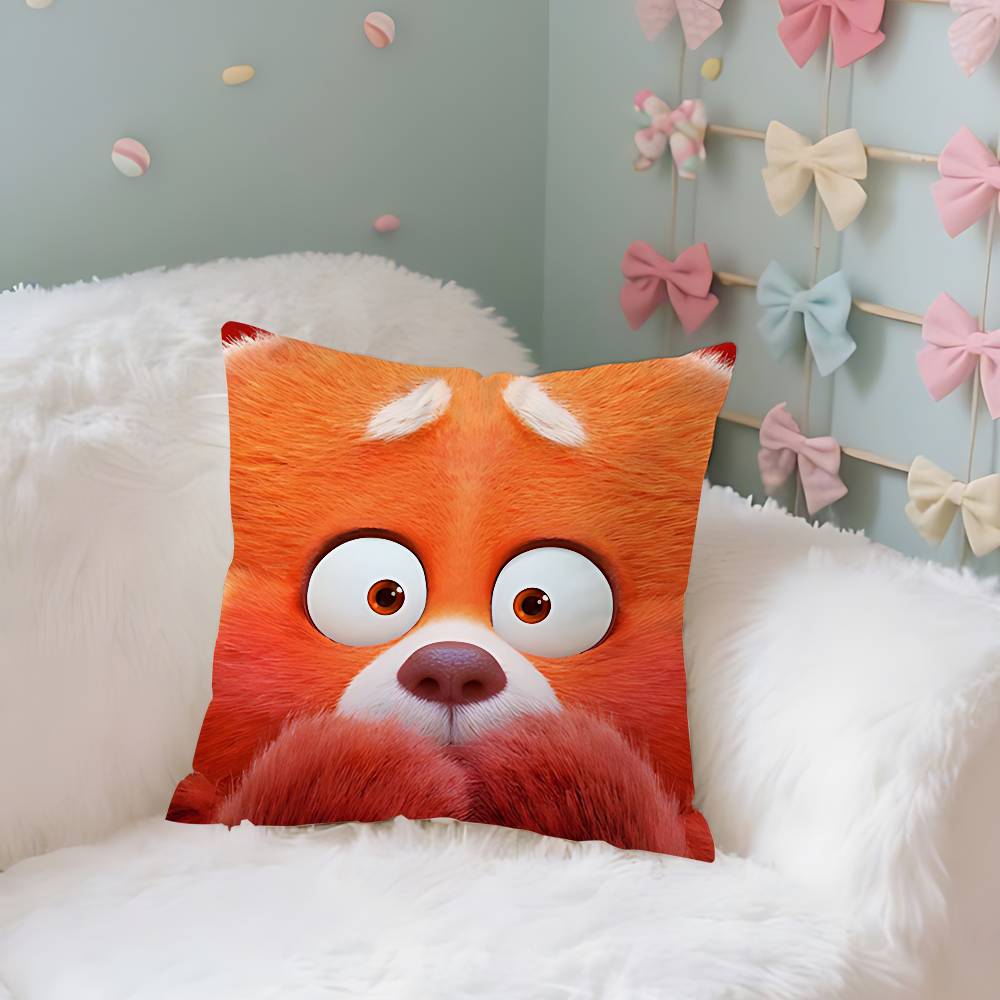 W-Turnings-Reds Bear Case Plush Fabric Soft Pillowcase Double Sided Print Cushion Cover Household Gifts