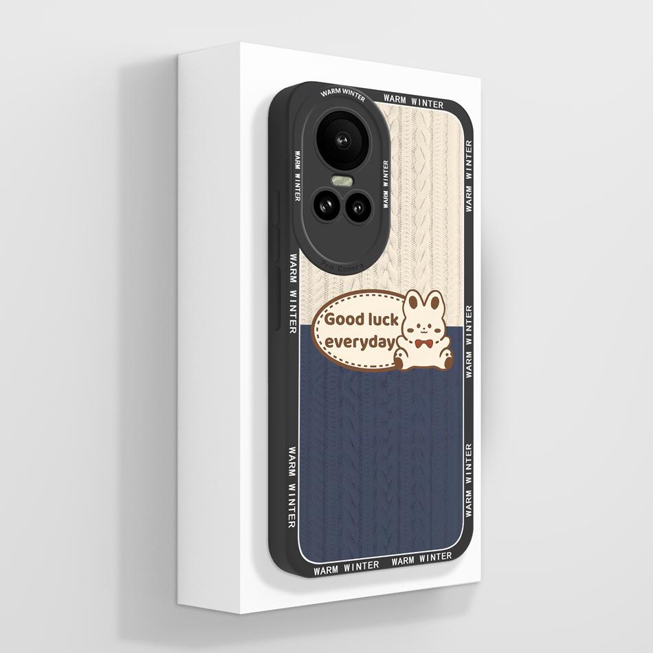 For Oppo Reno 10 Pro 5G Case Cute Panda Fundas Camera Protection Liquid Silicone Back Cover For Oppo Reno10 Pro Coque Carcasa