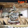 9 tipi di albero di Natale rotante scultura treno decorazioni incolla cristallo ghiacciato albero di Natale vetrofanie decorazioni natalizie per la casa