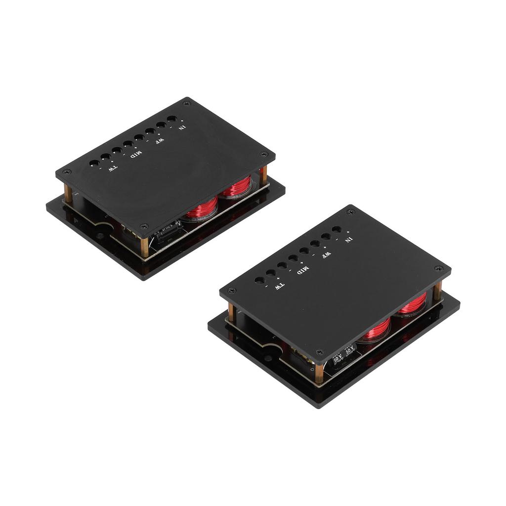2PCS Speaker Frequency Divider 3 Way HighPower 300W Black Universal for Automobile