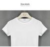 Korean Style Slim Fit Women's Solid Color Short-Sleeve T-Shirt