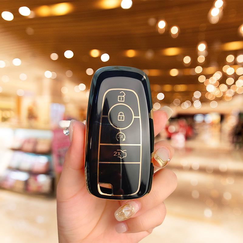 Compatible Ford Mondeo Key Cover for Fiesta, Focus, Edge, Escape, Explorer, and Taurus models.