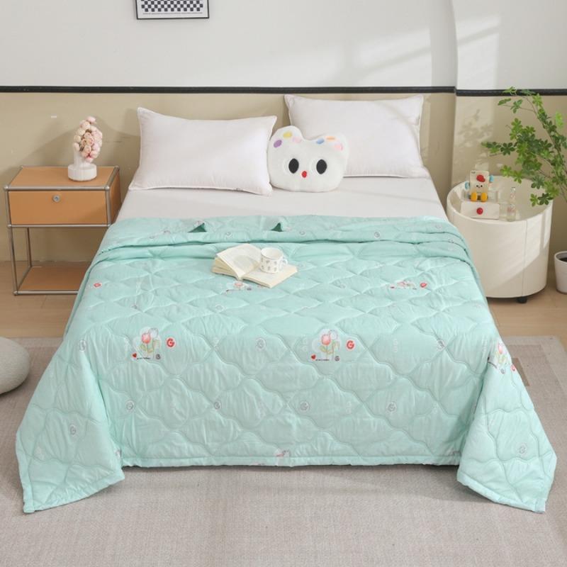 New Active Printing Summer Washable Summer Cool Quilt Washed Cotton Summer Thin Quilt Single Double Household