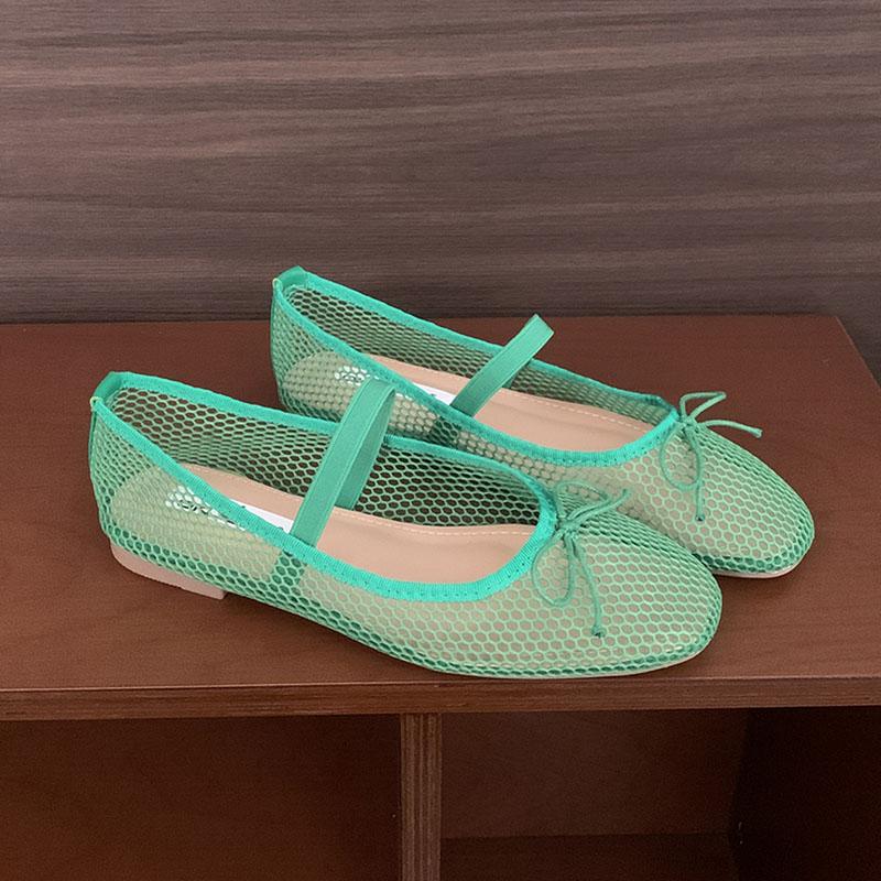 Fashion 2025 New Fashion Butterfly-Knot Women Mary Janes Flats Lolita Shoes Female Mesh Breathable Footwear Ladies Flats With Shoes