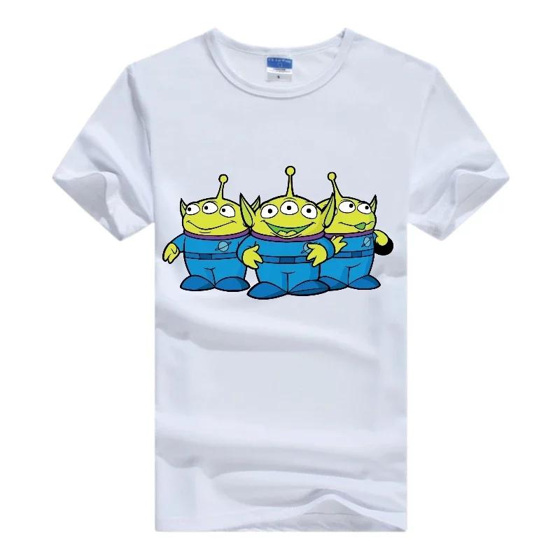 Disney Cartoon Toy Story Woman Tops White Clothes Short Sleeve Tee Oversized Friends 2024 Summer Blouse Grunge Y2K Mens T-shirts