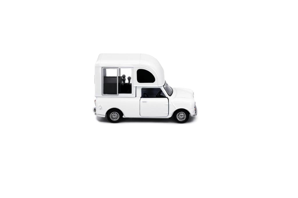 TINY Tiny City 1/50 JP13 Morris Mini Ice Cream Van Diecast Model Car White