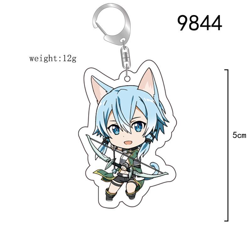 Sword Art Online Acrylic Keychain: Asuna, Sinon, Kirito Anime Charm