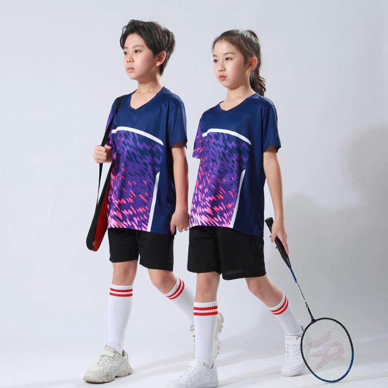 Children's Four-Piece Sports Uniform Set: Badminton, Table Tennis, and Volleyball Training Gear
