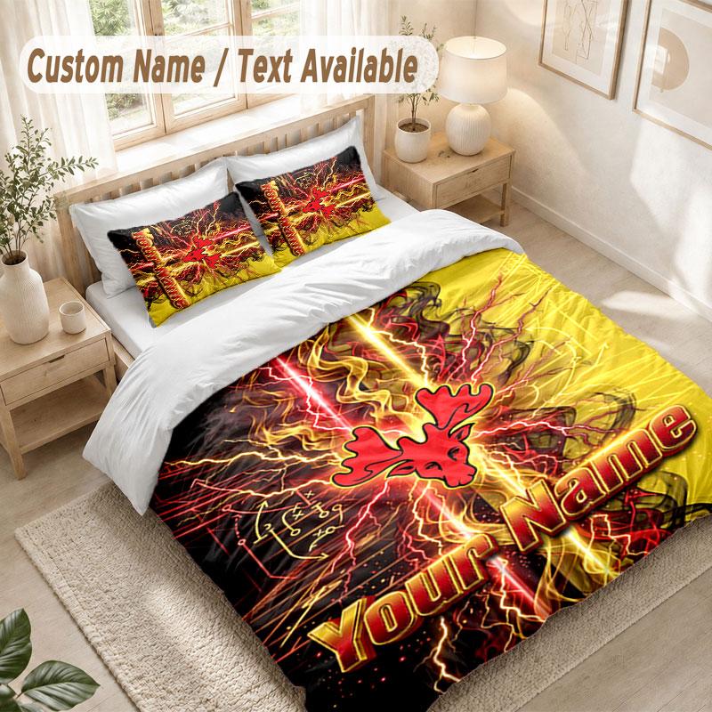Custom Name Bedding Set 3 PiecesWatford FC Print Duvet Cover + 2 Pillowcases Soft Bed Decor