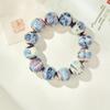 Vintage Porcelain Ceramic Beads Strand Bracelet For Women Classic Elegant Wedding Jewelry Daily Accessories