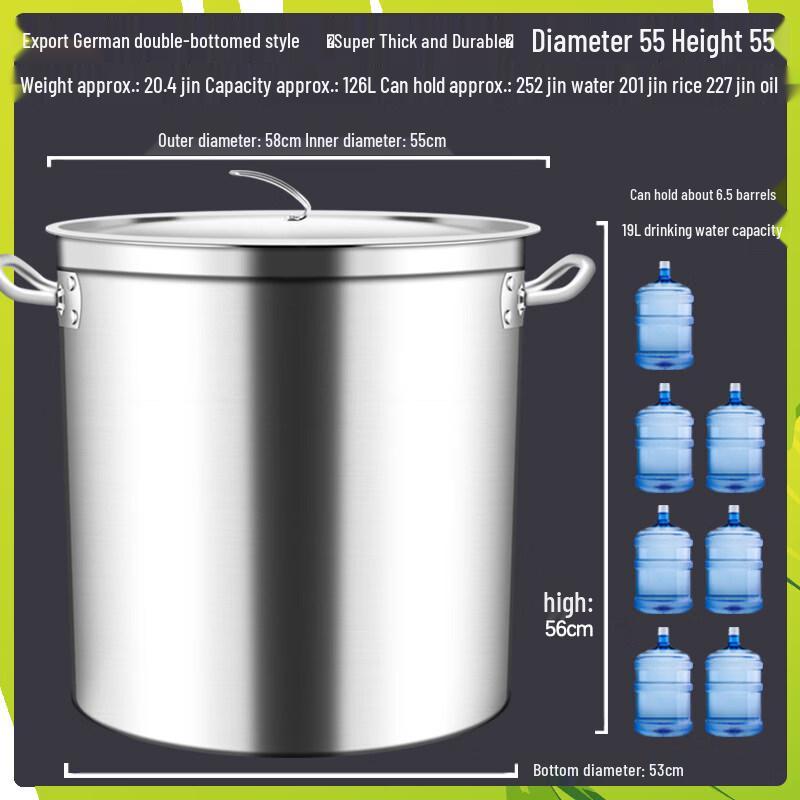 JPHZNB Commercial Stainless Steel Soup & Braising Pot