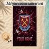 Beach TowelWest Ham United FC Custom Name Text Personalized Soft Towel for Beach Pool Indoor Home Decor Gift