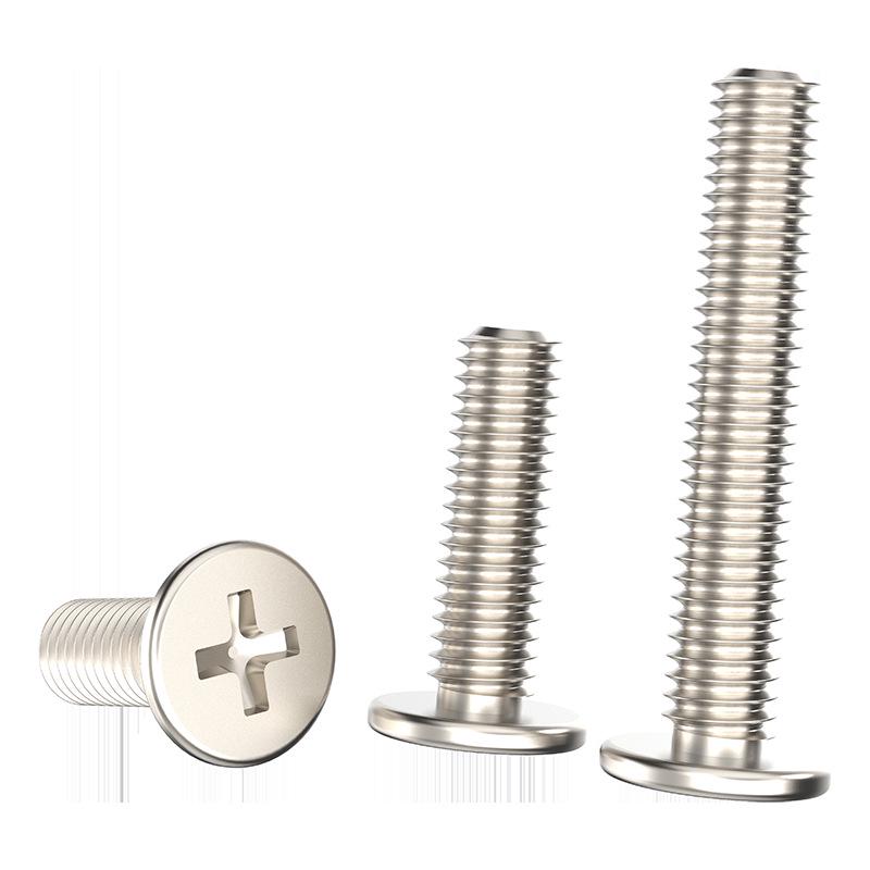 Ultra-Thin 304 Stainless Steel Phillips Screws, Large Flat Head, C Head, M2-M8