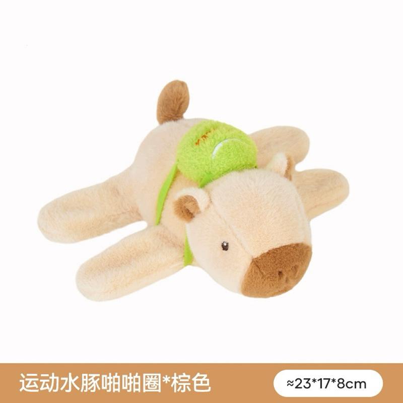 Kawaii Capybara Slap Bracelet Snap Wrap Cute Wristband Bracelet Cartoon Capibara Doll Hand Ring Clap Circle Toy Party Favor Gift